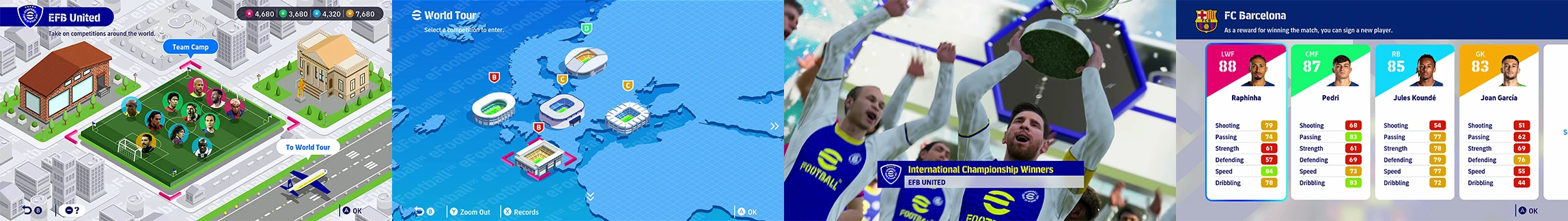Gira mundial de eFootball Kick-Off! para Nintendo Switch 2